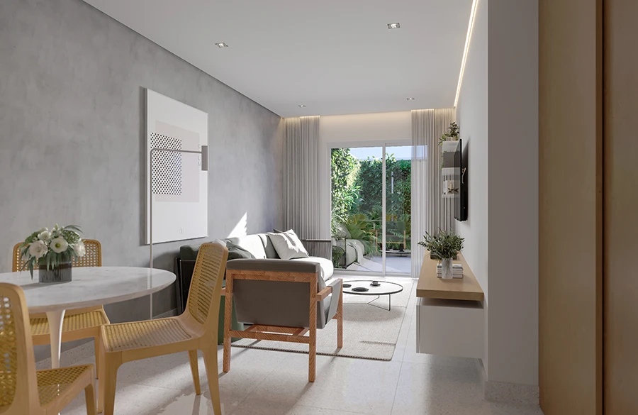 F. 4. Perspectiva - Apt 105 Sala5k